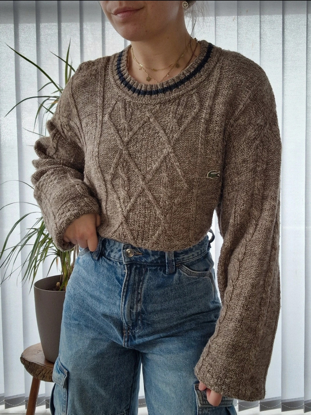 Pull en maille vintage des années 80' - XL/XXL