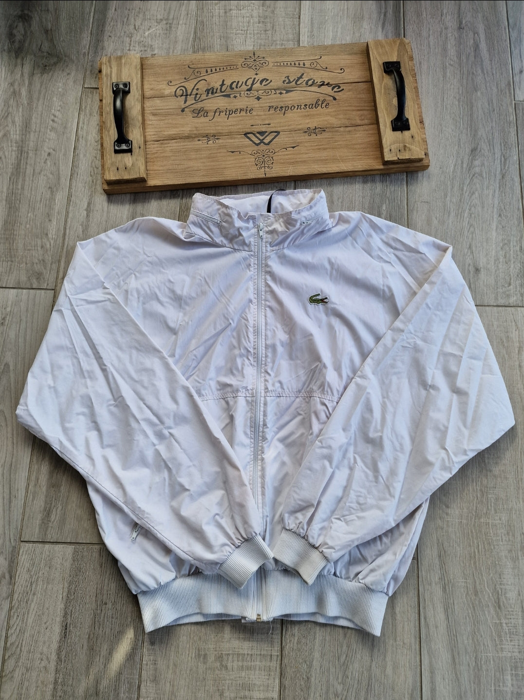 Veste légère blanche des années 80' Lacoste - L/40