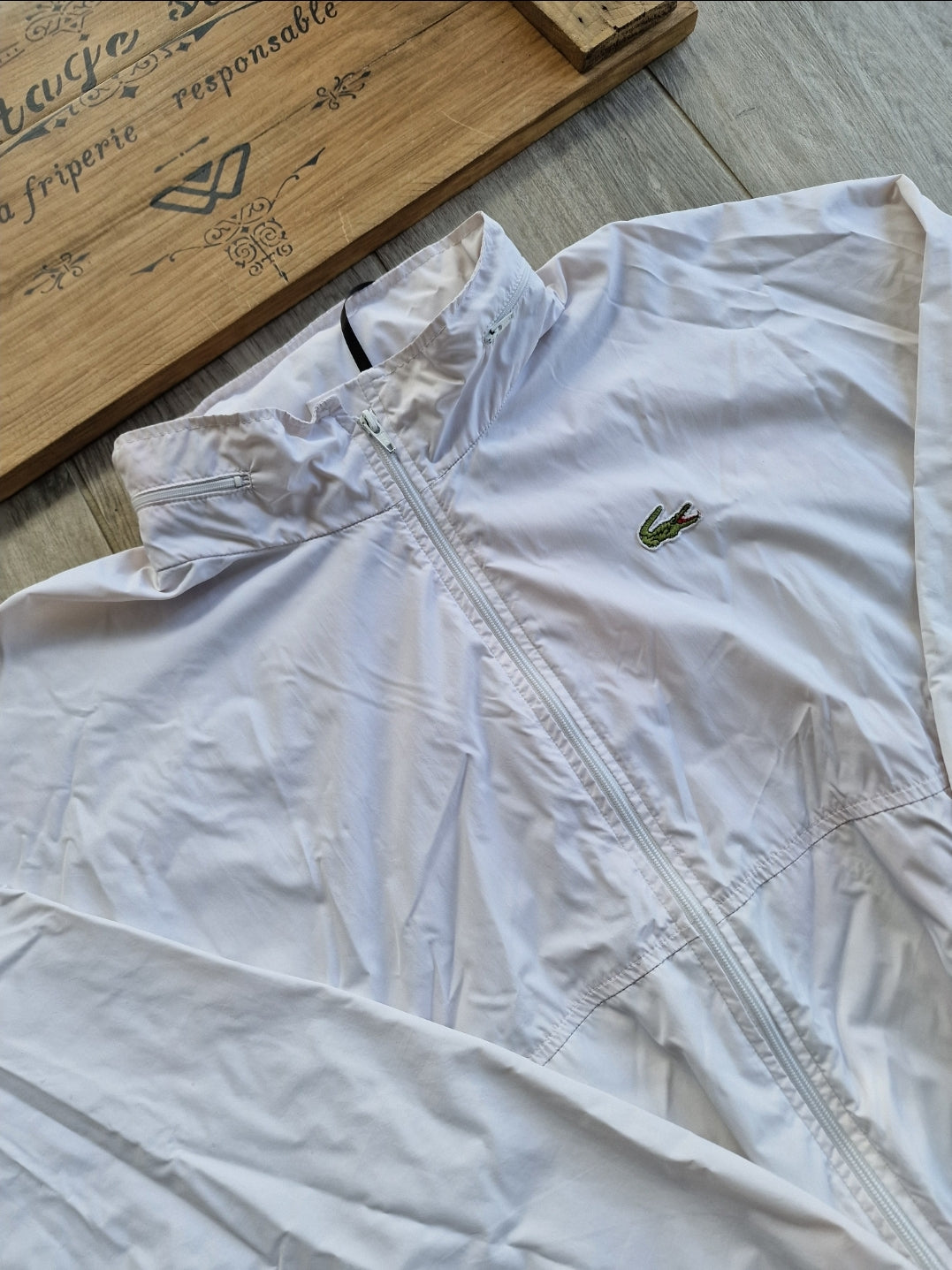 Veste légère blanche des années 80' Lacoste - L/40