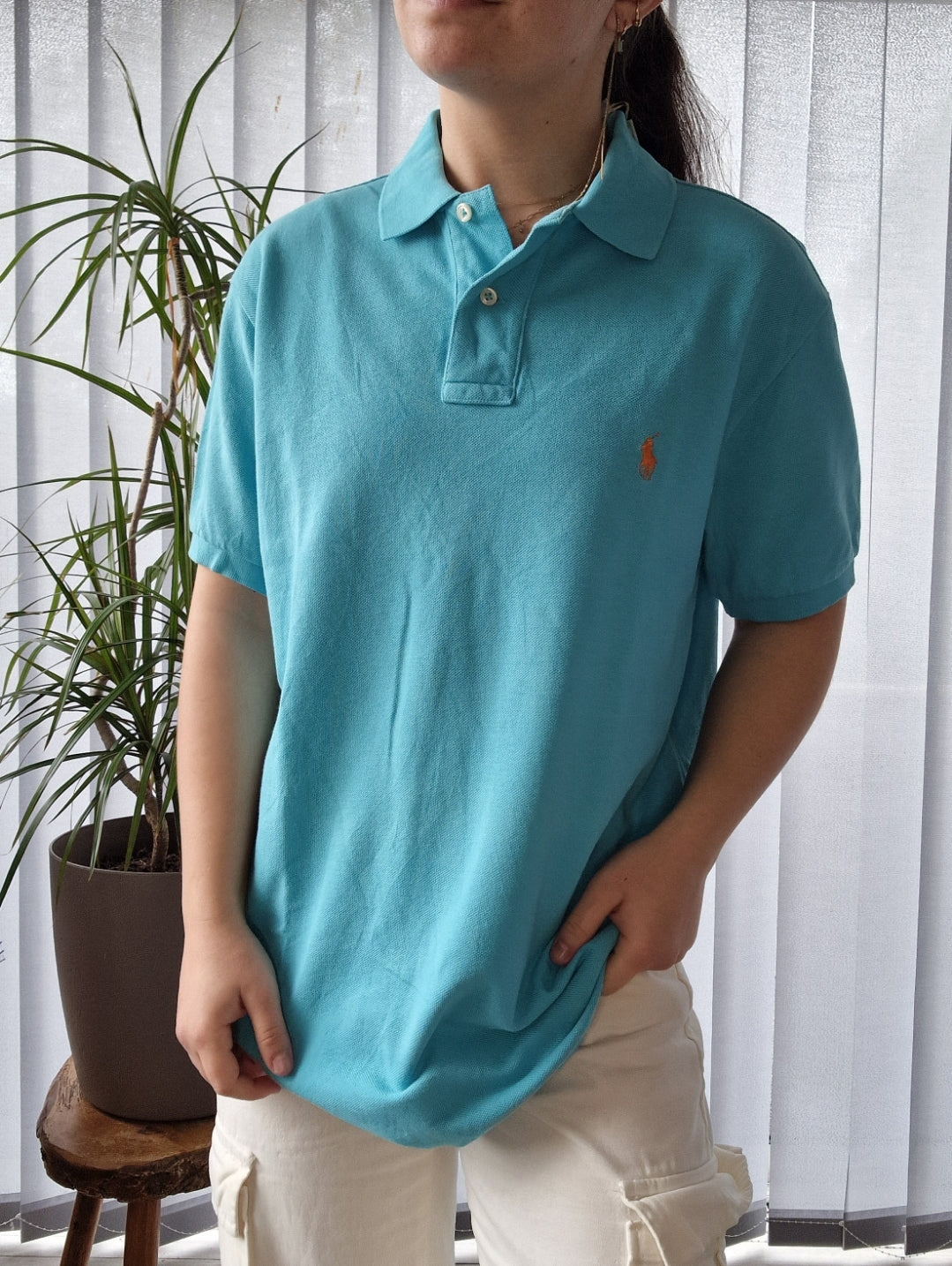 Polo MIXTE bleu ciel Ralph Lauren - M/38