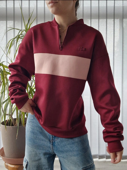 Pull camionneur satiné bordeaux collection moderne - M/L