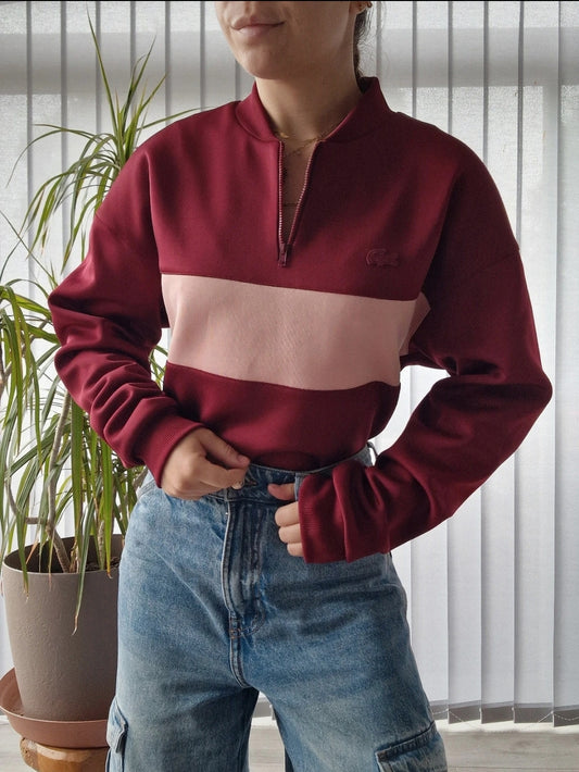 Pull camionneur satiné bordeaux collection moderne - M/L