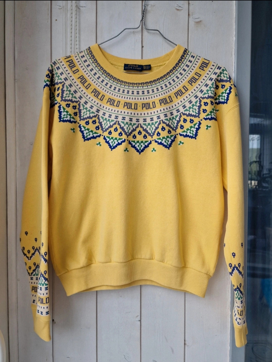 Sweat jaune à motifs - XS/34