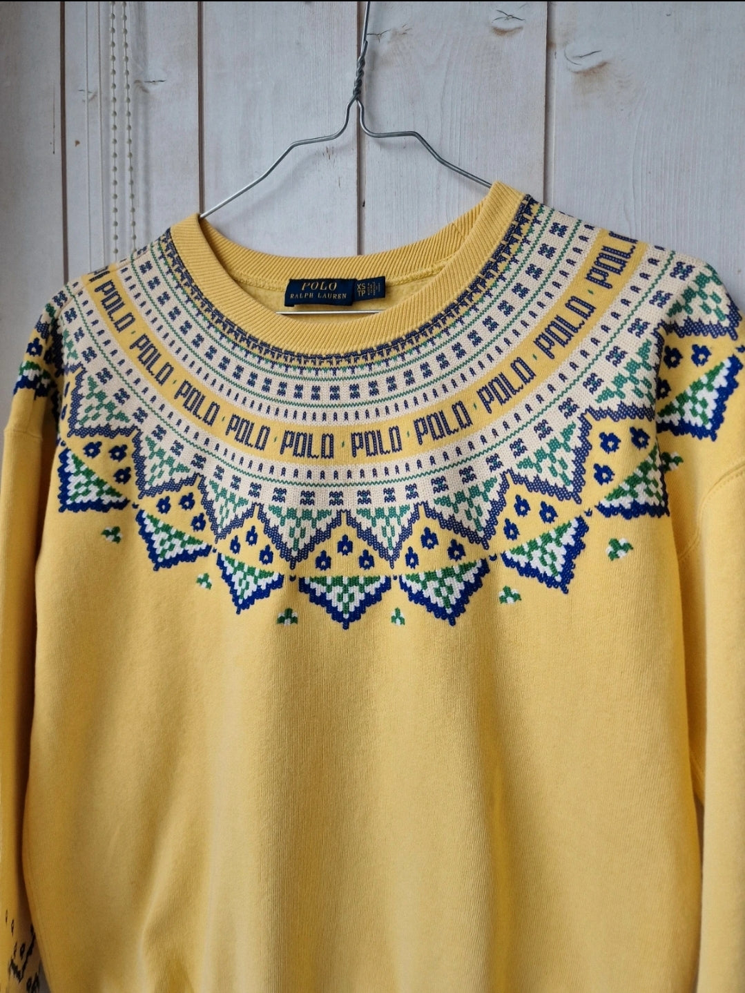 Sweat jaune à motifs - XS/34