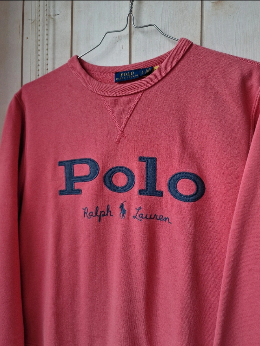 Sweat saumon polo en coton doux - S/36