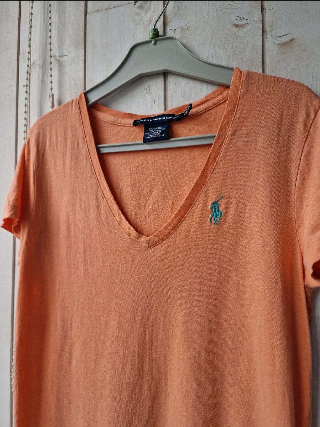 Tee-shirt col V orange - XS/34