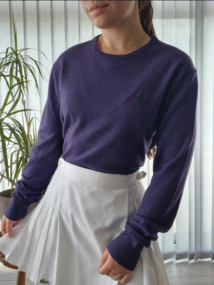 Pull simple en laine violet - M/38