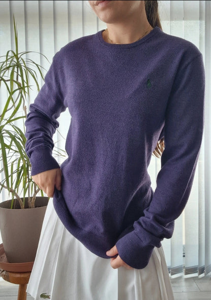 Pull simple en laine violet - M/38