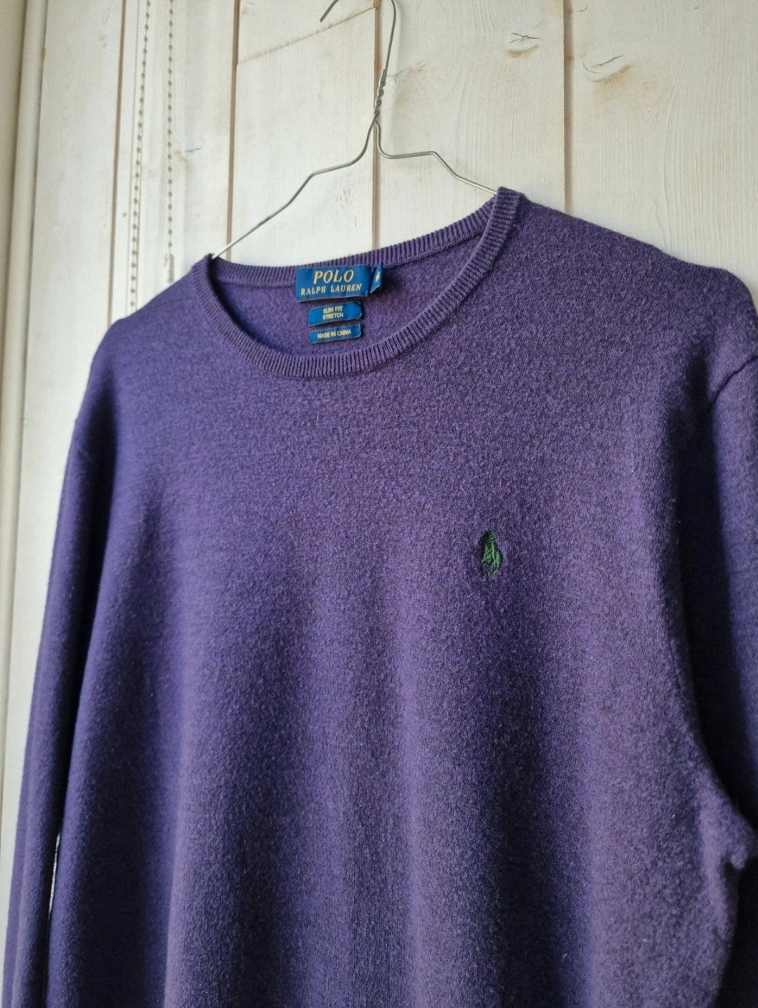 Pull simple en laine violet - M/38