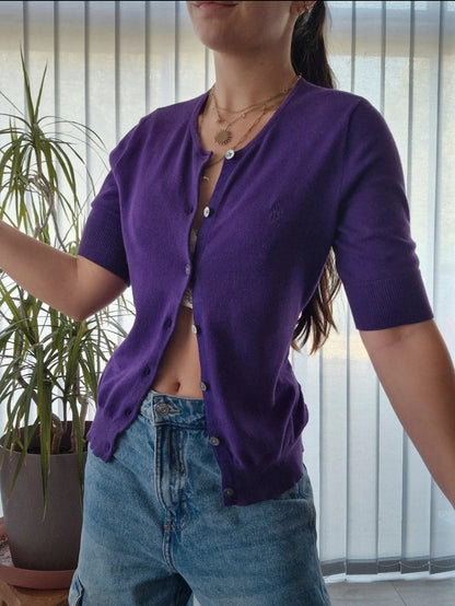 Cardigan manches courtes violet - S/36