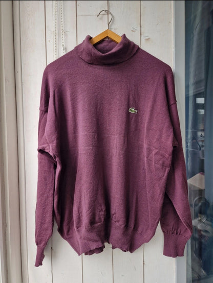 Col roulé violet/bordeaux des années 80' - L/40