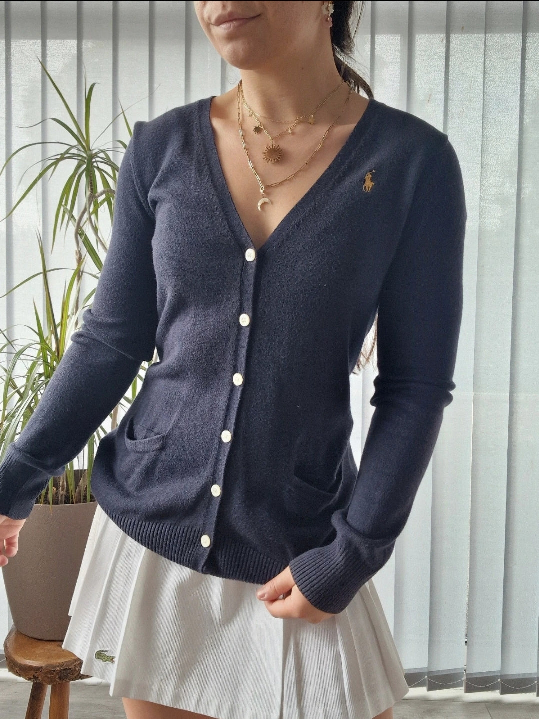 Cardigan bleu foncé - S/36