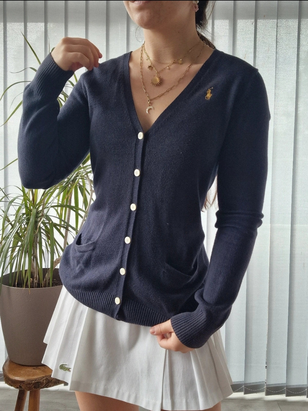 Cardigan bleu foncé - S/36