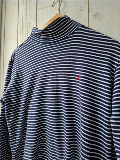 Pull col roulé marinière - L/40