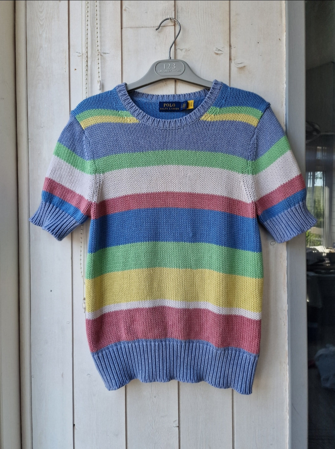 Pull manches courtes à rayures - S/36