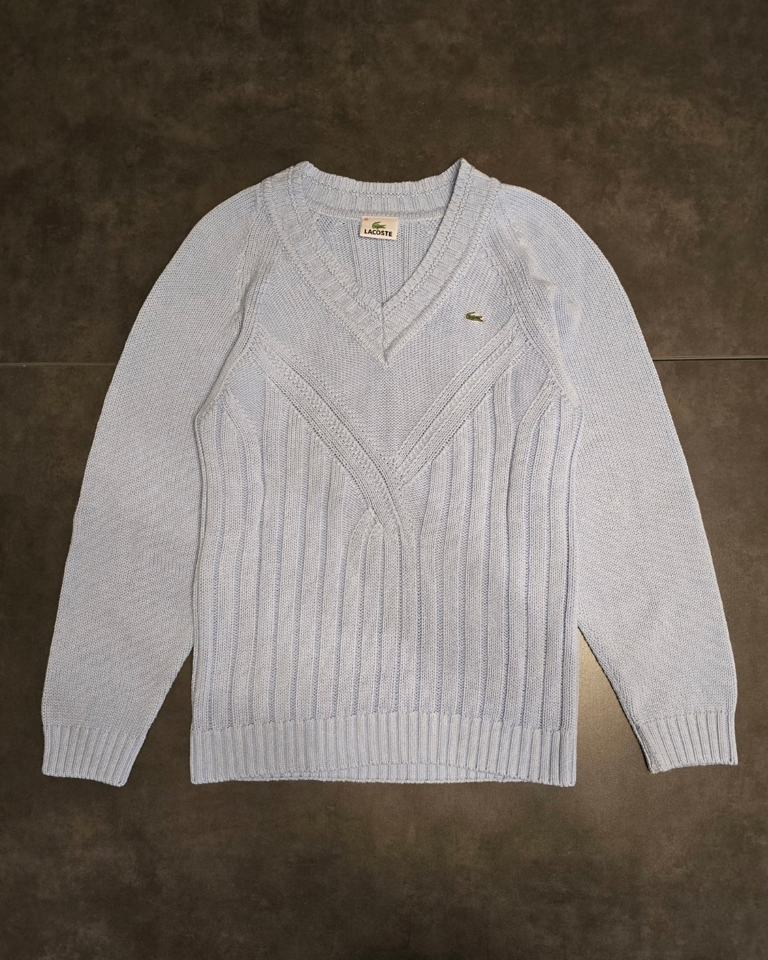 Pull col V bleu ciel des années 90' - M/38