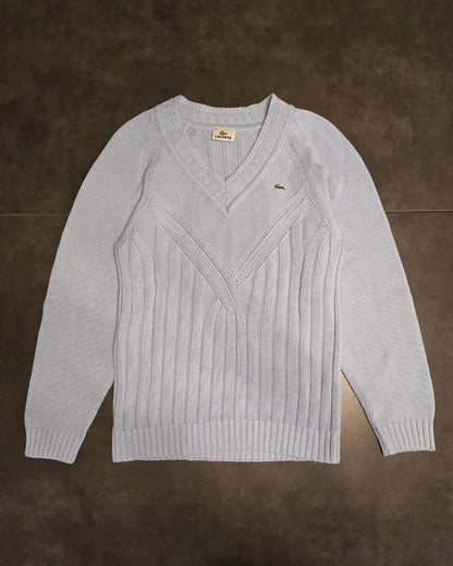 Pull col V bleu ciel des années 90' - M/38