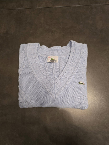 Pull col V bleu ciel des années 90' - M/38