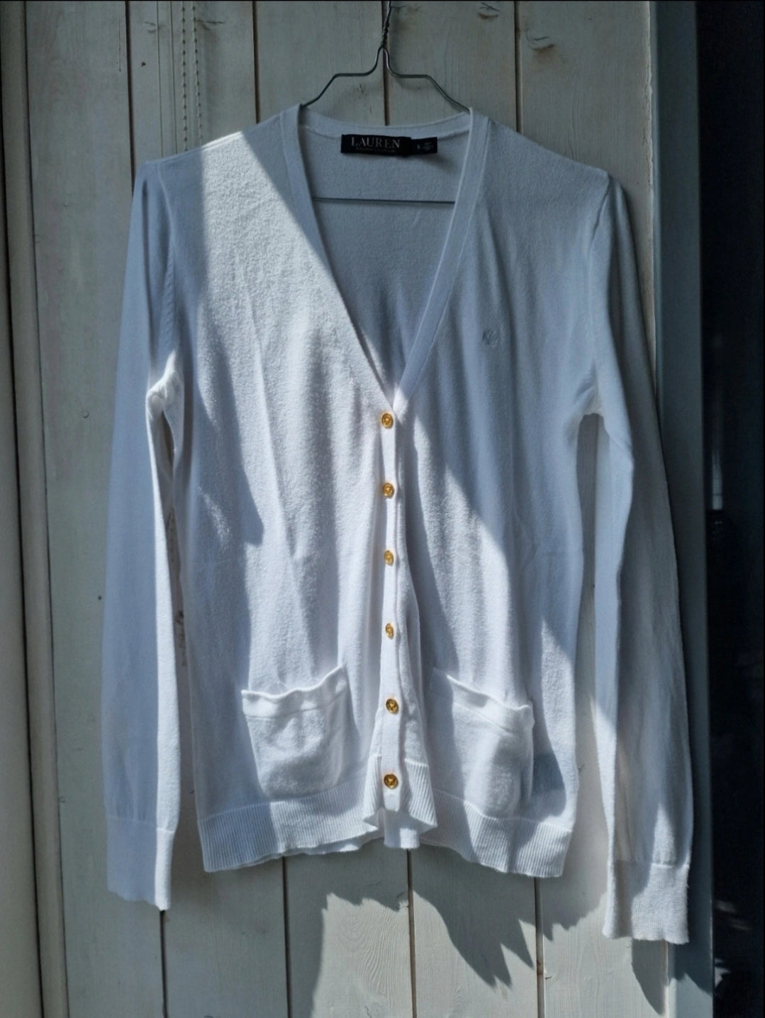 Cardigan léger blanc brodé RLR - S/36