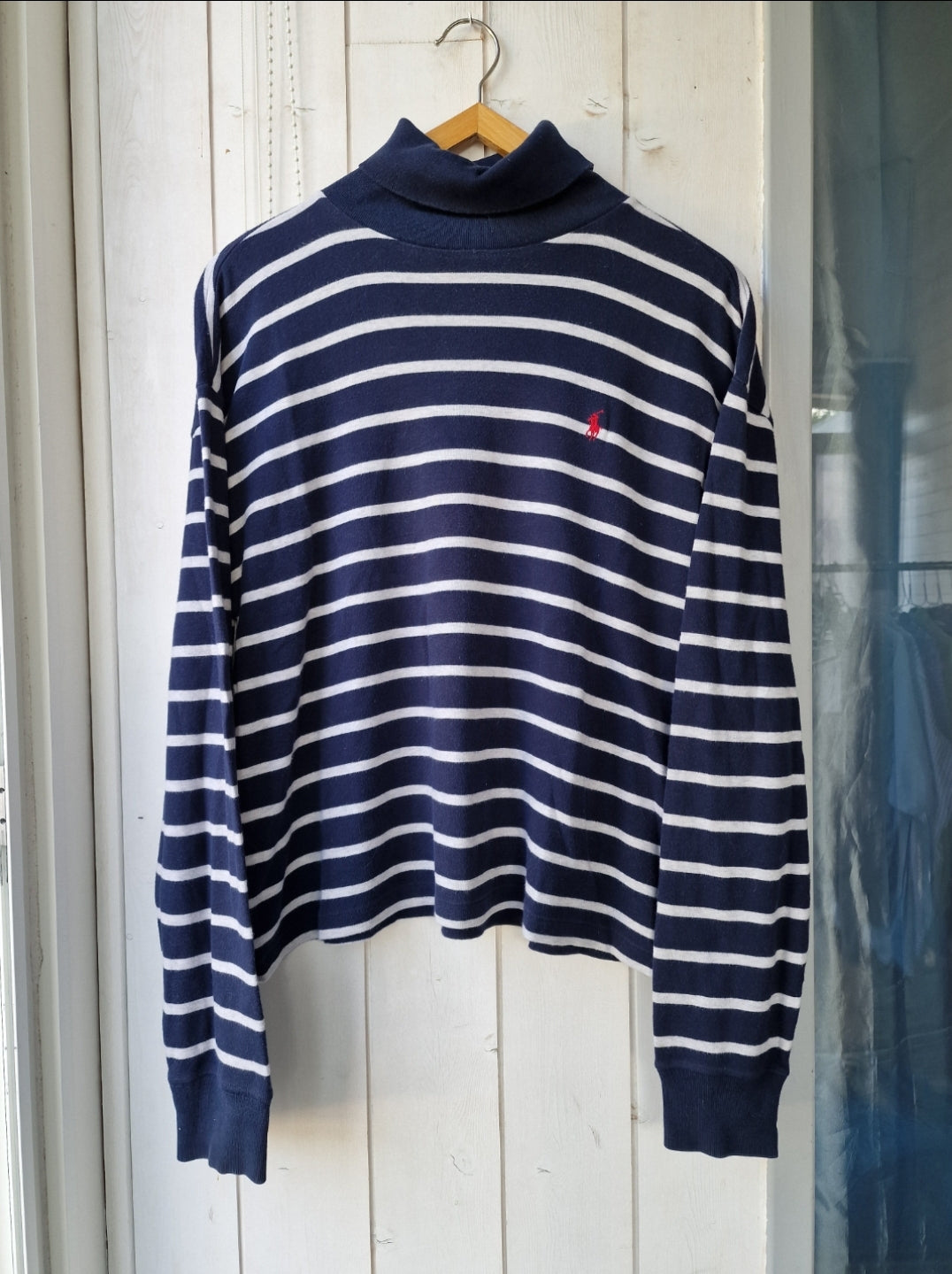 Pull col roulé marinière - M/L
