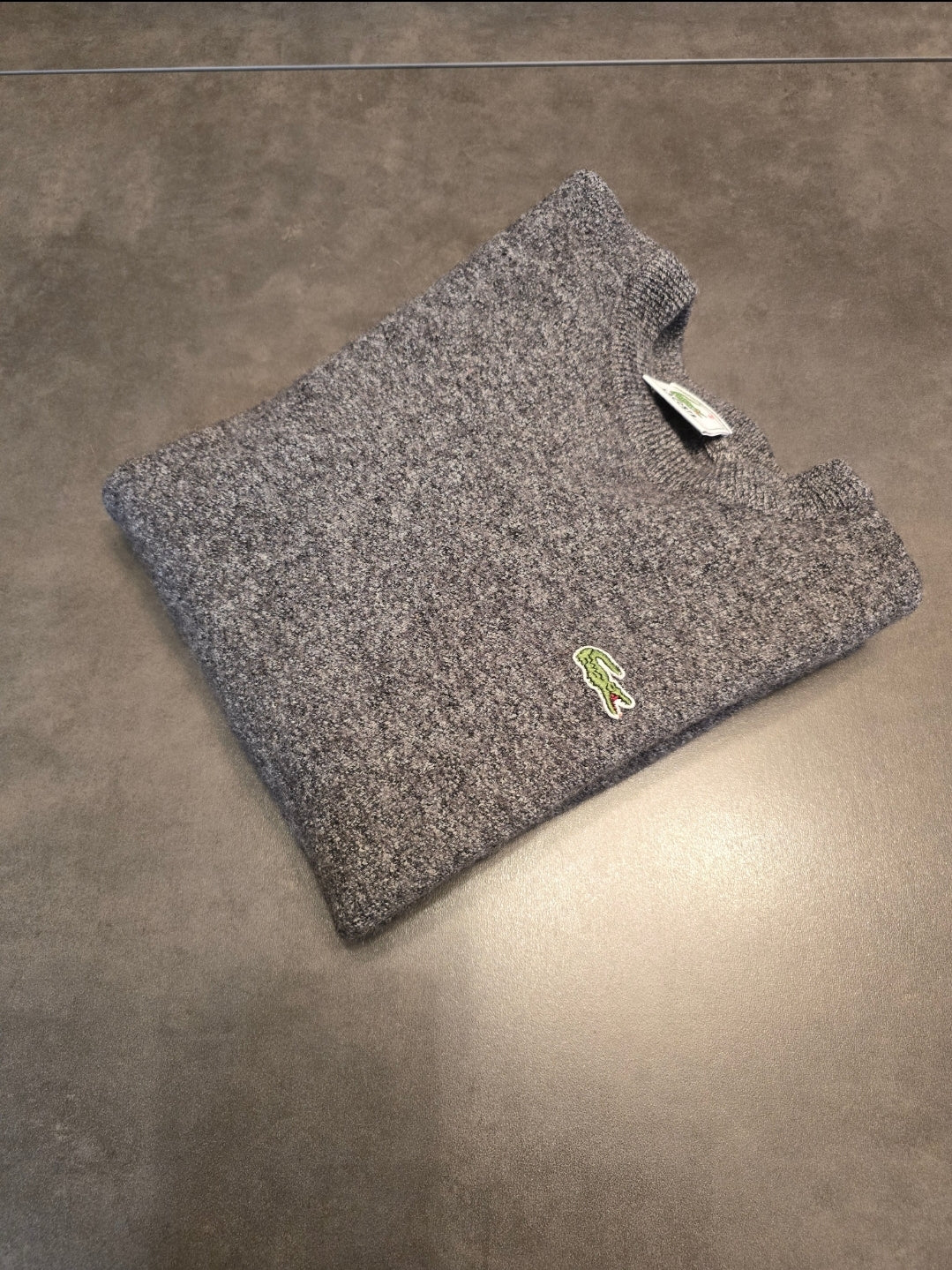 Pull en maille gris mélangé des années 80' - XS