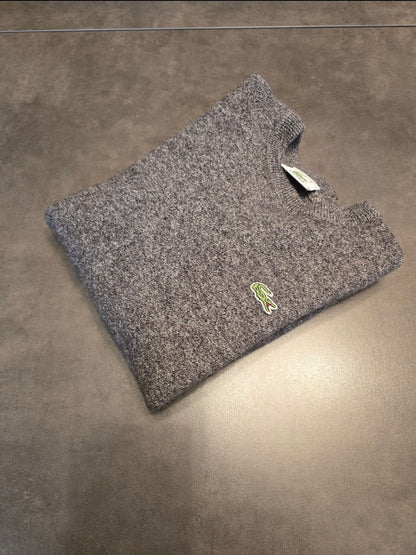 Pull en maille gris mélangé des années 80' - XS