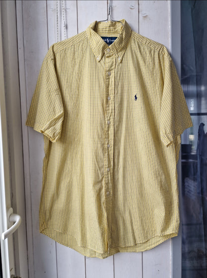 Chemise à carreaux jaune - M
