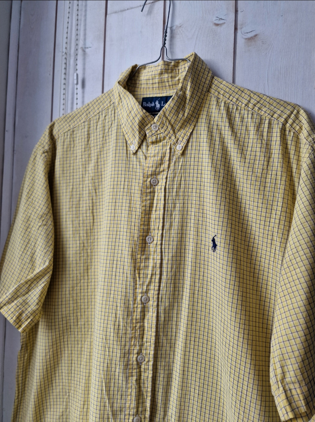 Chemise à carreaux jaune - M
