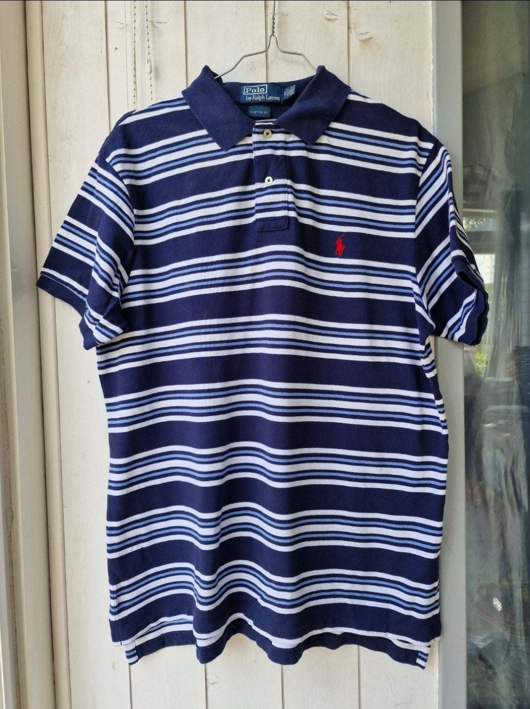 Polo à rayures bleu - XL