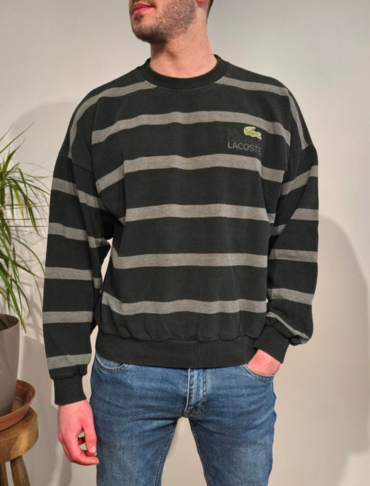 Sweat à rayures collection "La chemise Lacoste" - L