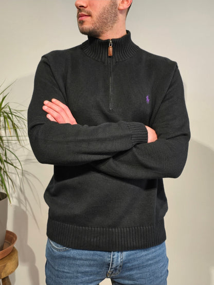 Pull camionneur en maille noir - L